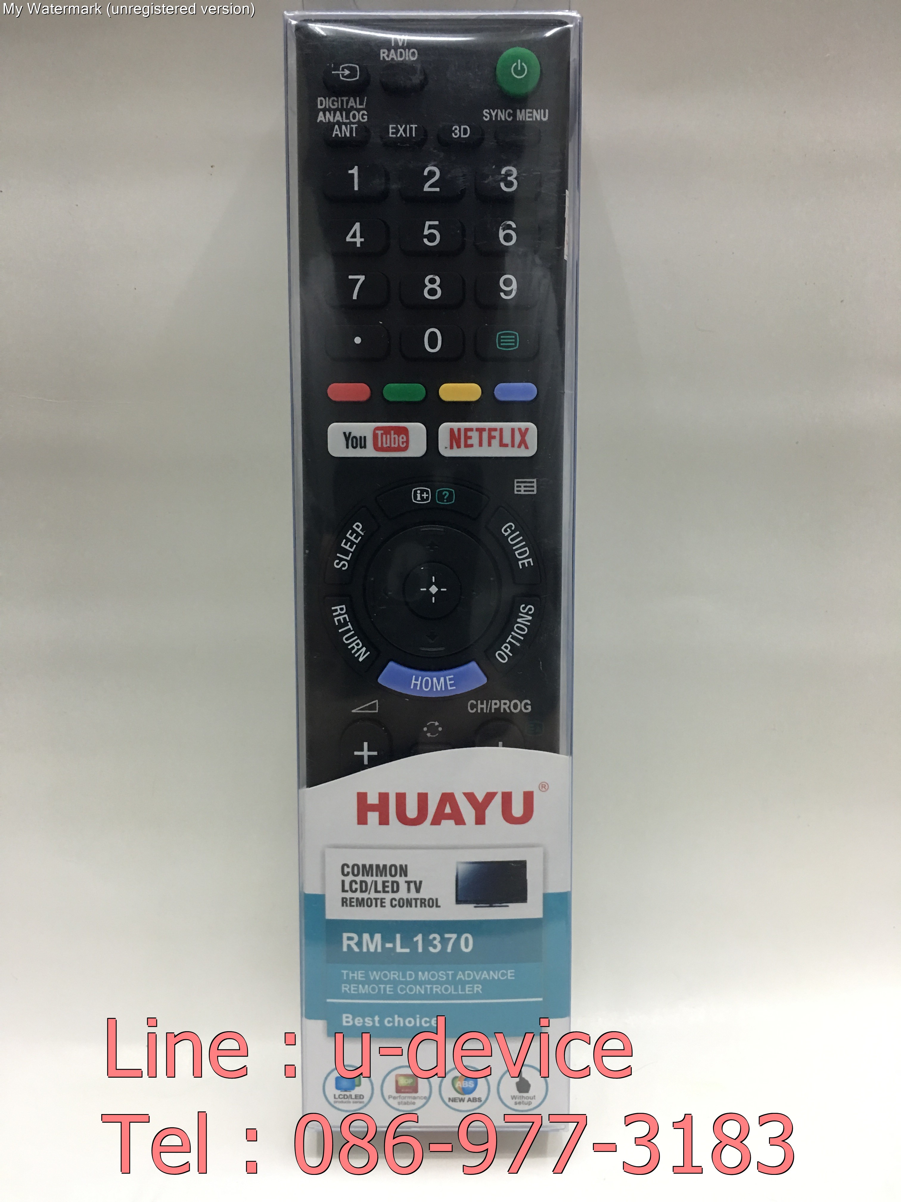 รีโมททีวี โซนี่ Sony รุ่น L1370 (Youtube / Netflix) [ใช้กับทีวีโซนี่จอแบน LCD LED ได้ทุกรุ่น]
