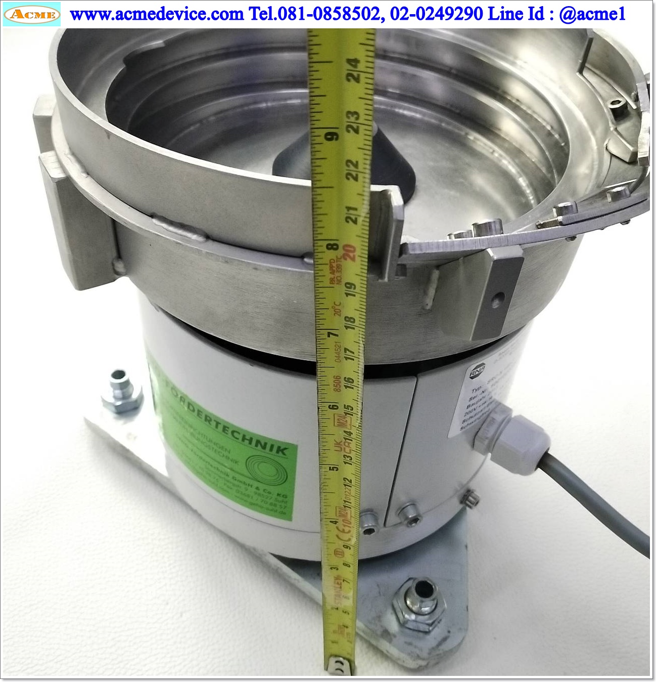 Bowl Feeder RNA รุ่น SRC-N 160-2L, ขนาด 180 x 215 mm. & Controller RLC 10-A3/65.2, 230V