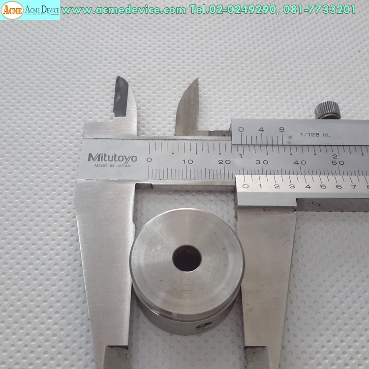 มู่เล่ร่องสายพานกลม ร่อง 2mm., รูใน 6 mm., D25 L15