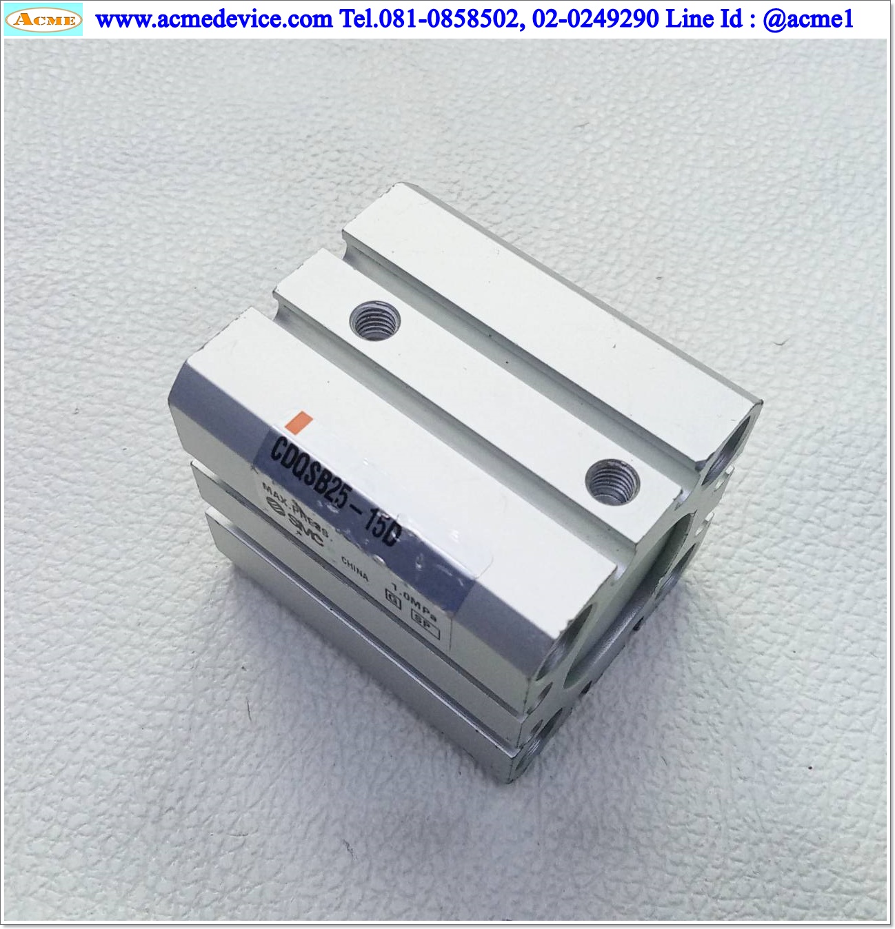 Air Cylinder SMC รุ่น CDQSB25-15D, Bore 25 mm., Stroke 15 mm.