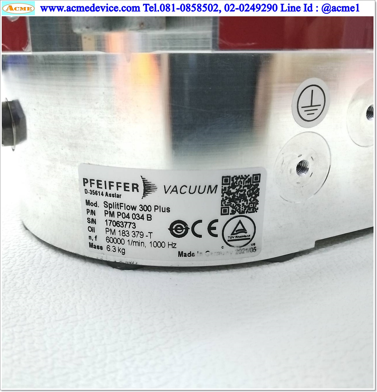 Vacuum Pump Pfeiffer รุ่น SplitFlow 300 & Pump Controller TC 110 Turbo