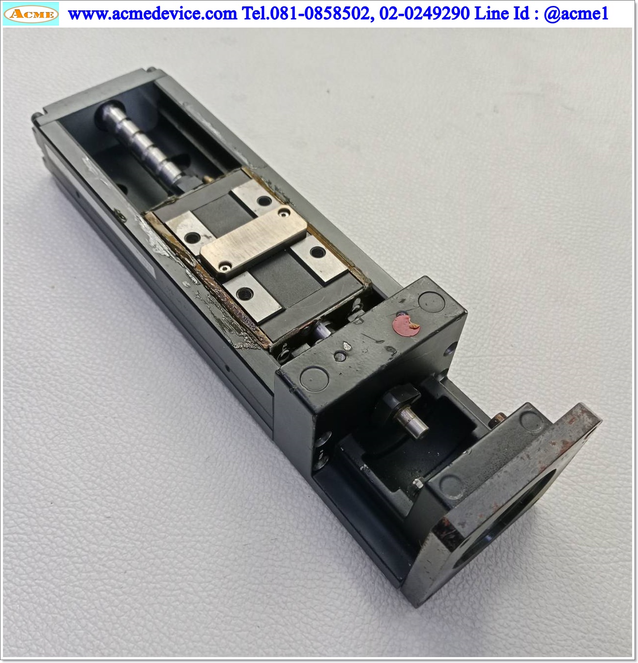 แกนสําเร็จรูป Ball Screw THK รุ่น KR33, ขนาด 60 x 225 mm, แกนโต 10, Pit 10mm, Stroke 60 mm, (หน้าแปลน 49 mm.)