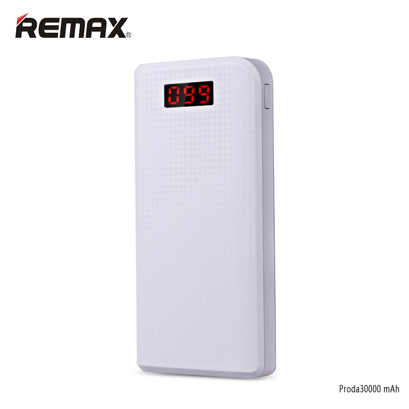 PowerBank 30000mAh REMAX แท้100% สีขาว/ดำ ให้เลือก สำหรับสำรองชาร์จ iPhone, ซัมซุง, Android แท็บเล็ต