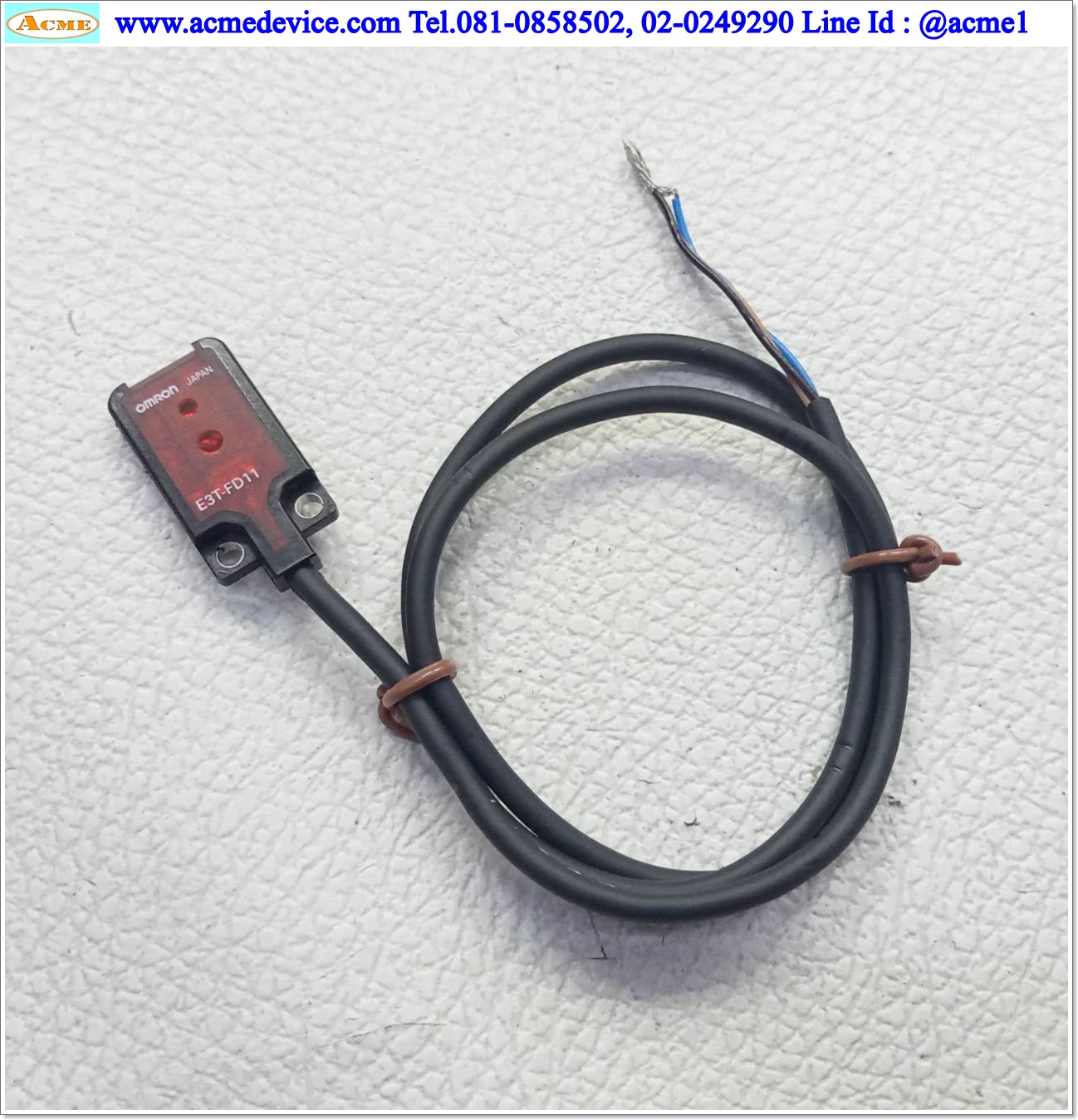 Photoelectric Omron รุ่น E3T-FD12, ระยะ 5-30 mm., NPN, Dark-ON (รับส่งในตัว)