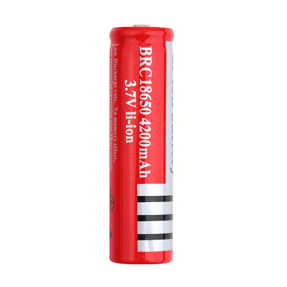 ถ่านชาร์จ แบตเตอรี่ UltraFire Battery เบอร์ BRC 18650 3.7V ขนาด 4200 mAh สีแดง