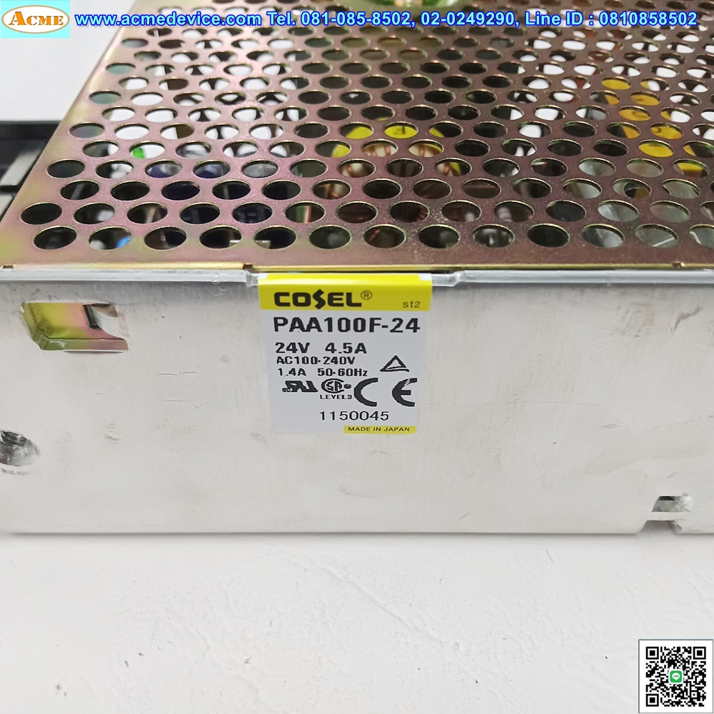 Power Supply Cosel รุ่น PAA100F-24, Output 24V, 4.5A, 100W