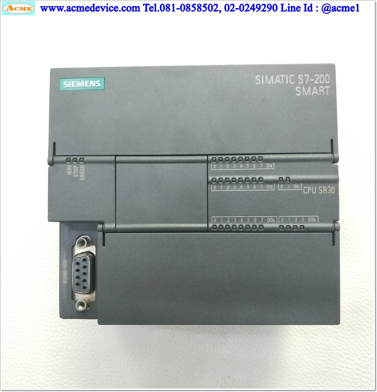 PLC Siemens Simatic S7-200 Smart รุ่น 6ES7 288-1SR30-0AA0, CPU CR30, DI 18, DQ 12