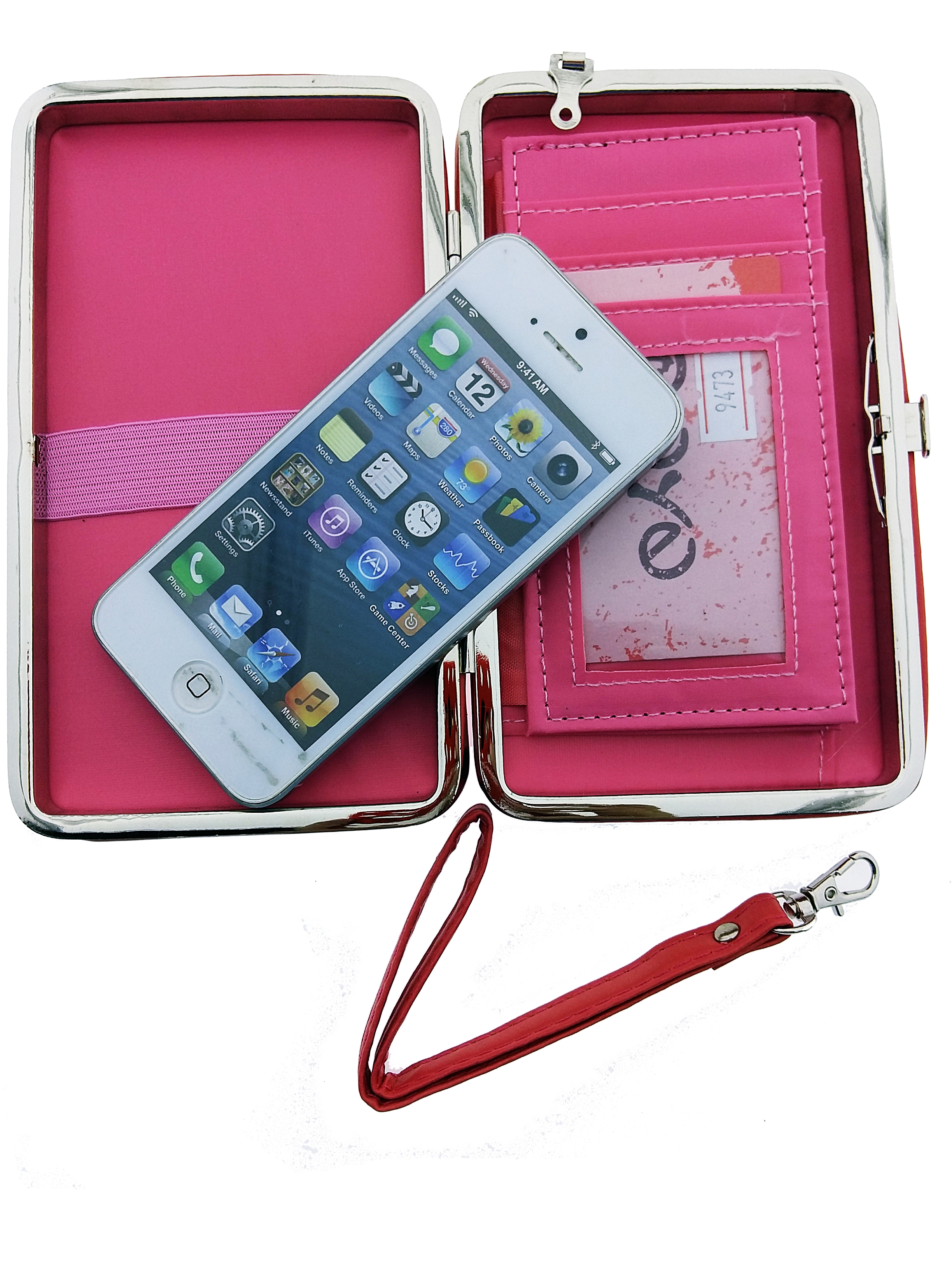 กระเป๋าใส่มือถือ (ขนาด XL 10x19ซม.) ลายเด็กหญิง เสื้อเขียว น่ารักมากๆ