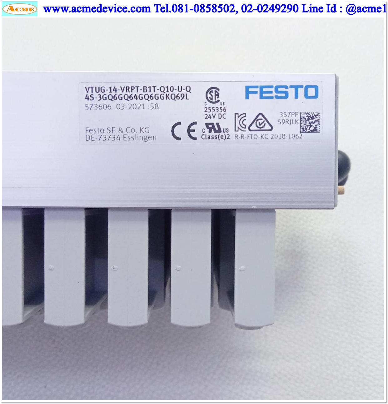 Solenoid Valve Festo รุ่น VTUG-14-VRPT-B1T-Q10-U-Q4S-3GQ6GQ64GQ6GGKQ69L & VAEM-L1-S-24-PT & VUVG-B14-P53C-ZT-F-1T1L & CTEU-PN, 24Vdc