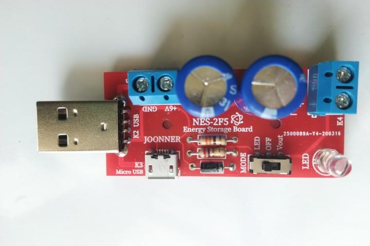 บอร์ดเก็บพลังงานไฟฟ้า 2.5F/6VDC