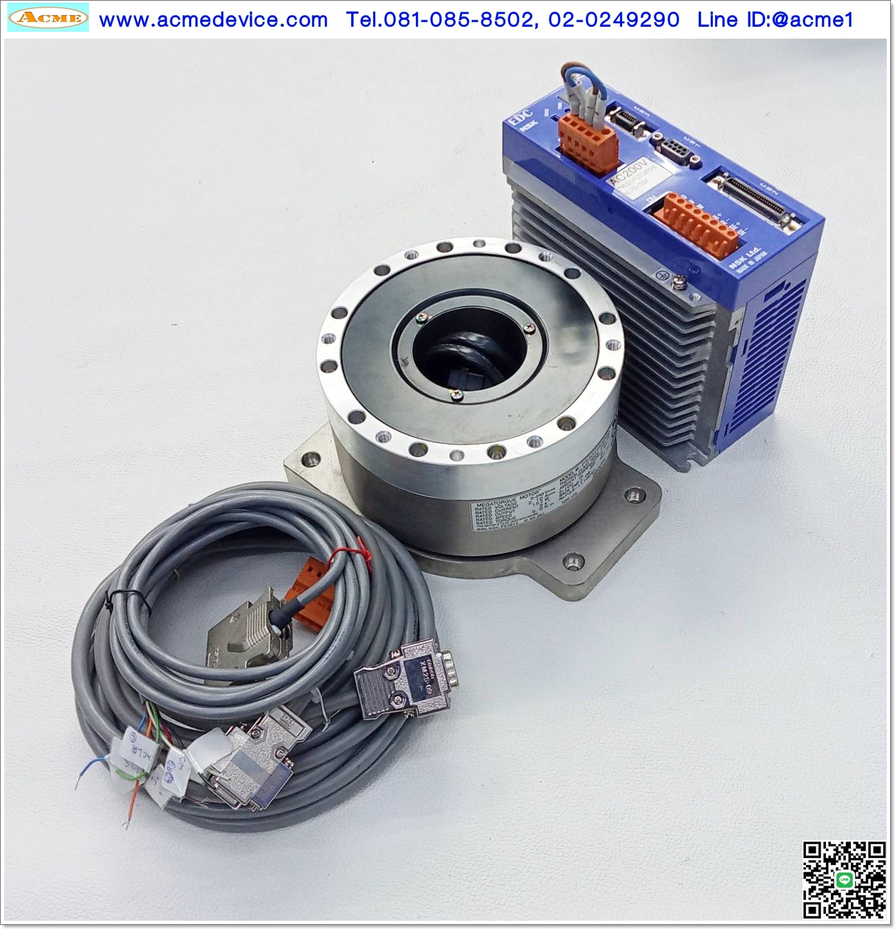 Direct Drive Servo NSK รุ่น M-EDC-PS3015AB502 & Motor Megatorque M-PS3015KN002, 2.10A, 157W, 5Nm