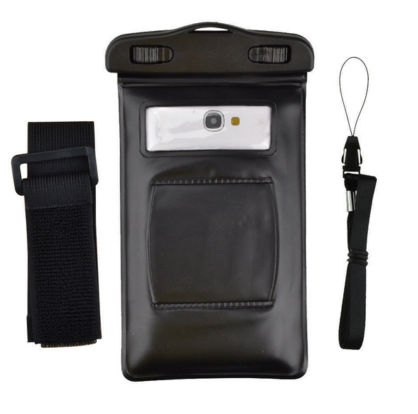 ซองมือถือกันน้ำ 100% พร้อมสายรัด ไอโฟน/ซัมซุง (สีดำ)