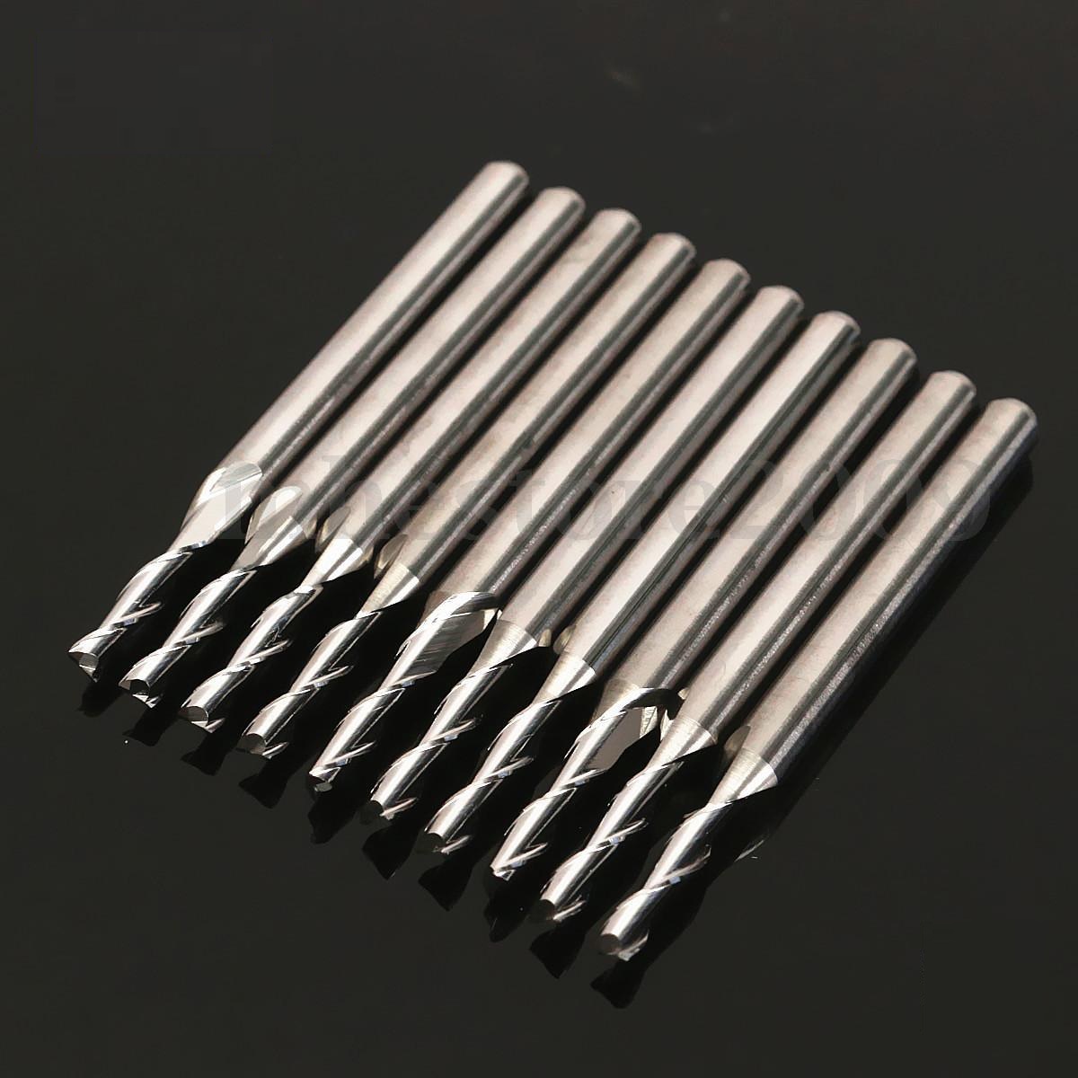 ดอกกัด CNC End Mills ขนาด 1.0 มม. 2 ฟัน 12 มม.10 ดอก