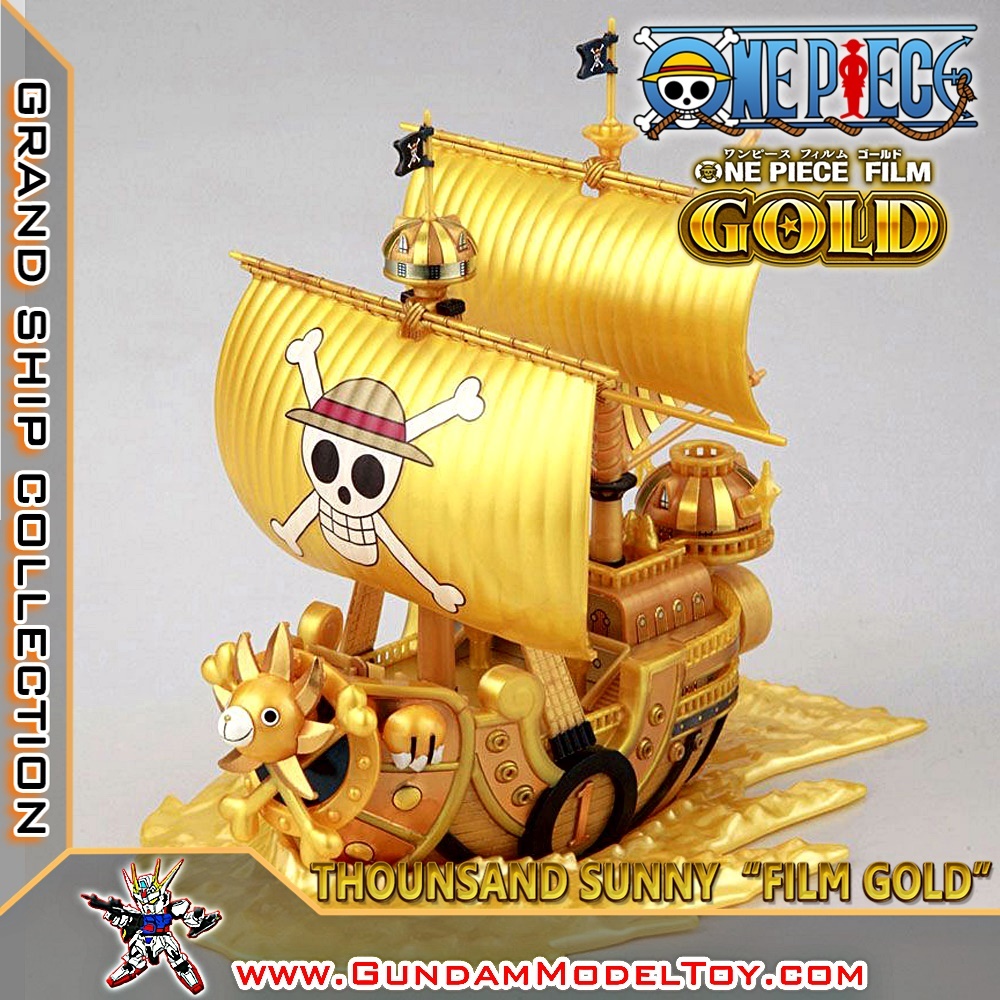 BANDAI ANIME GRAND SHIP COLLECTION THOUSAND SUNNY "FILM GOLD" COMMEMORATIVE COLOR VER.เธาซั่น ซันนี่ ฟิลม์ โกลด์ โมเดล การ์ตูน อนิเมะ