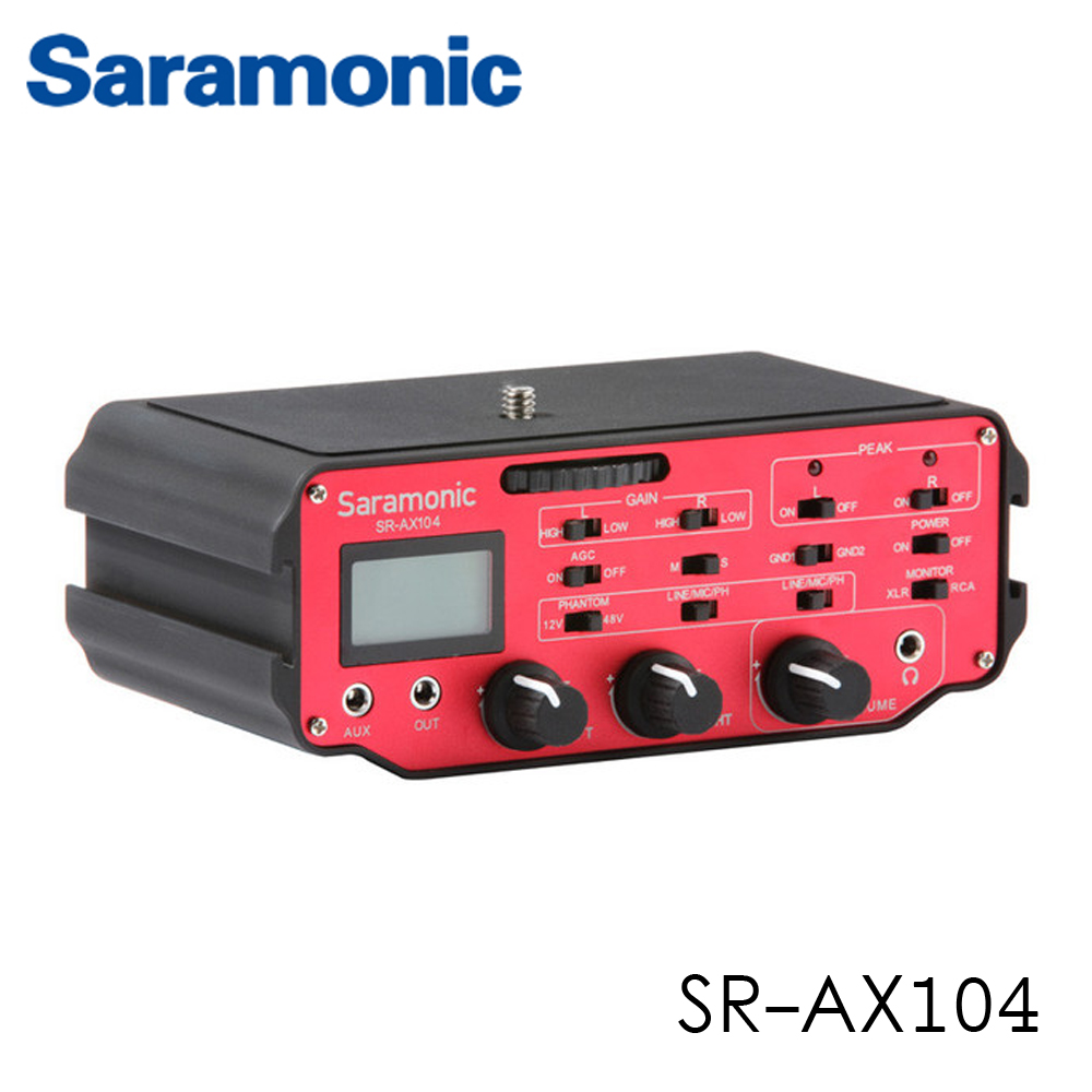 Saramonic SR-AX104 Two-Channel XLR Audio Adapter with Preamplifiers รับประกันศูนย์ไทย 1 ปี