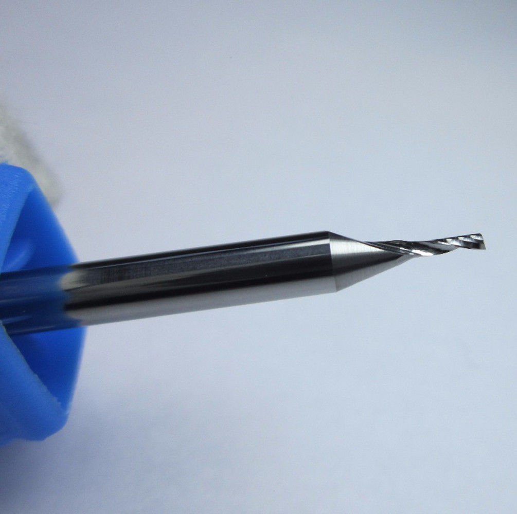 Tungsten Carbide single Flute End Mill CNC set 1.0mm 1.5mm 2.0mm 2.5mm 3.175mm