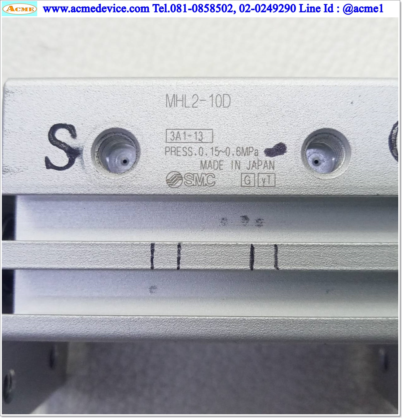 Gripper SMC รุ่น MHL2-10D, Bore 10 mm., Stroke 20 mm.