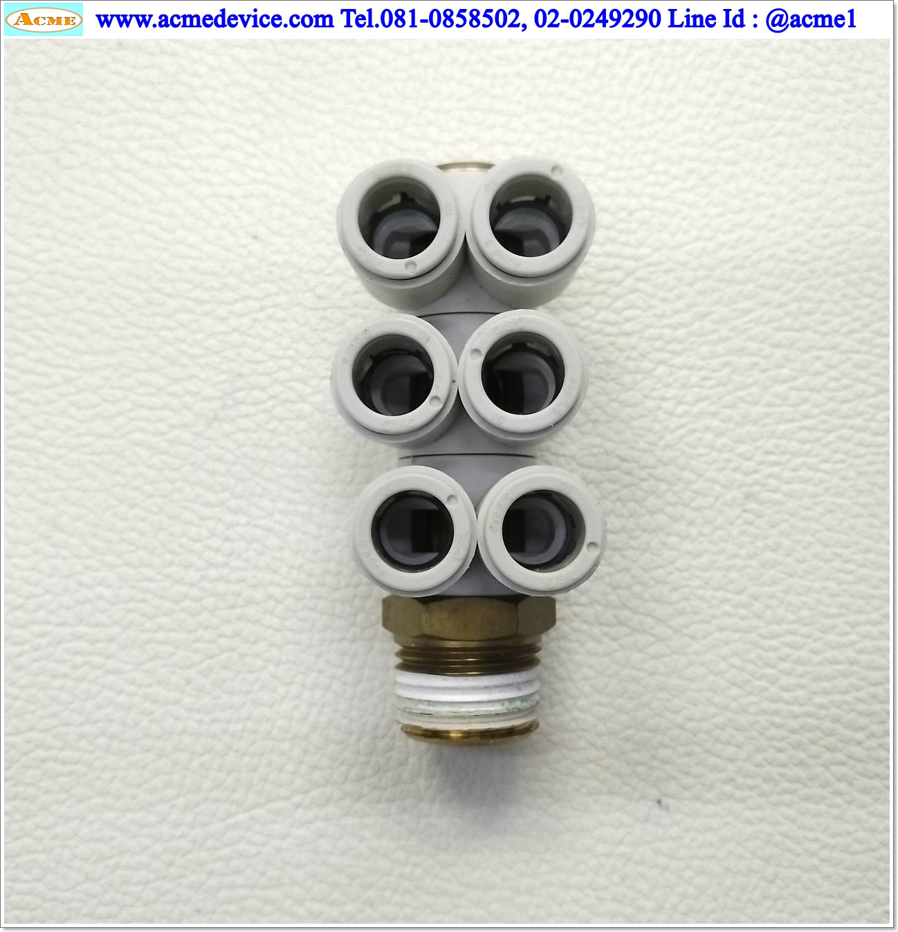 Fitting SMC รุ่น KQ2ZT10-04S, Triple Branch Universal, 1/2, สายลม 10 มม.