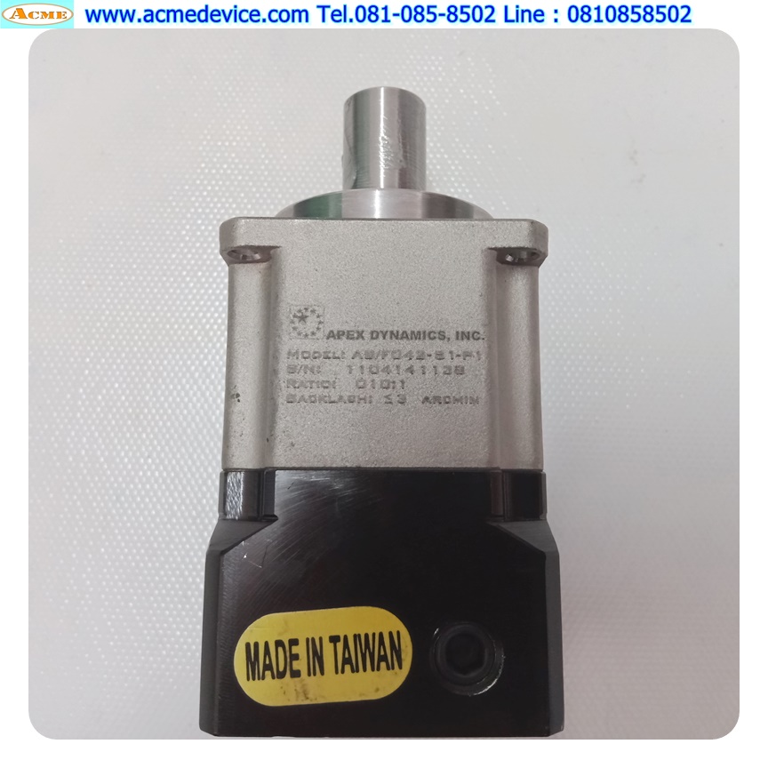 Gear Head APEX รุ่น AB/F042-S1-P1, Ratio 10:1 ( เพลาเข้า 8 mm., ออก 13 mm.), for 100w