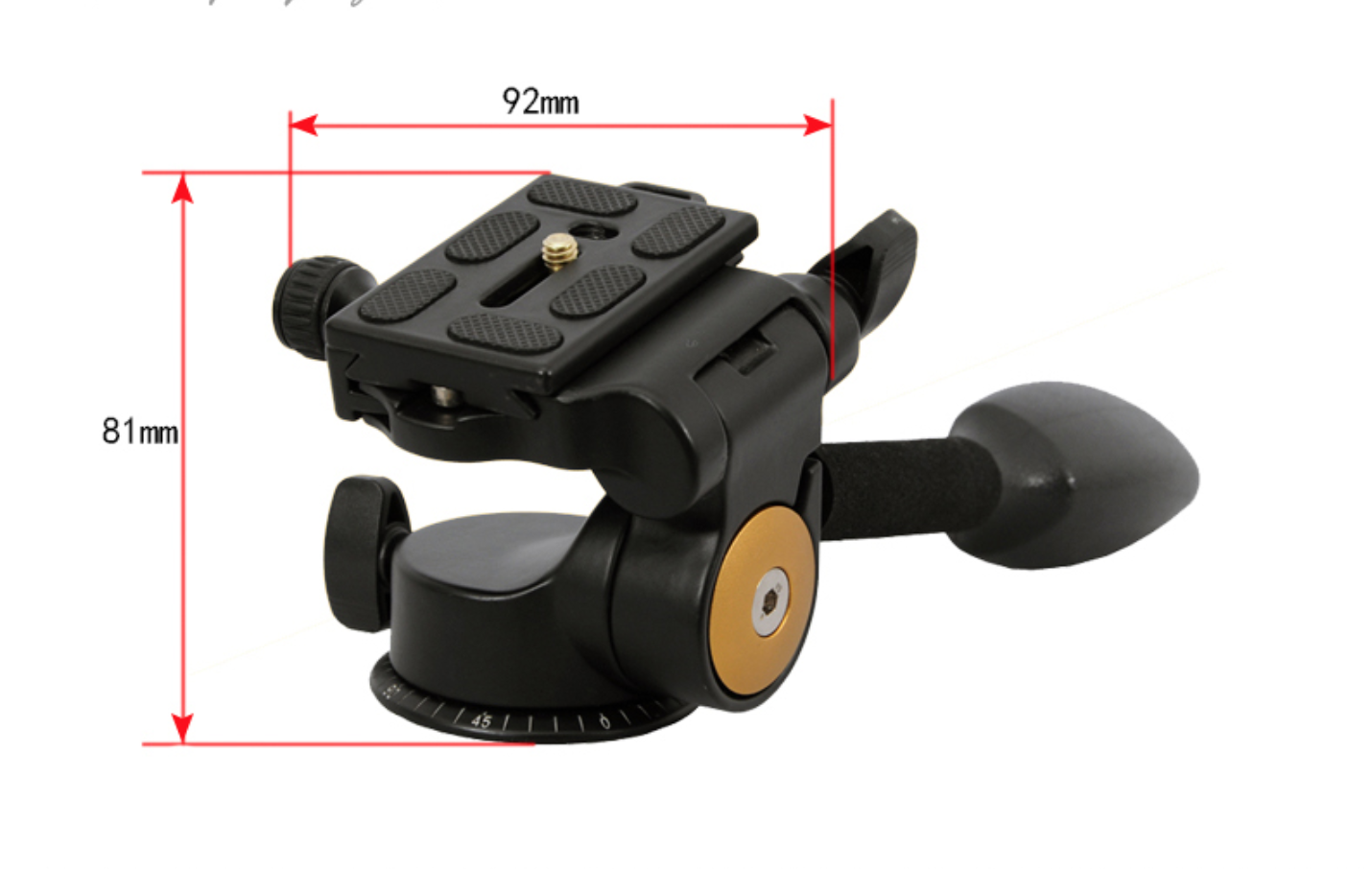 หัวแพนกล้อง QZSD Q08 Fluid Tripod Monopod Head