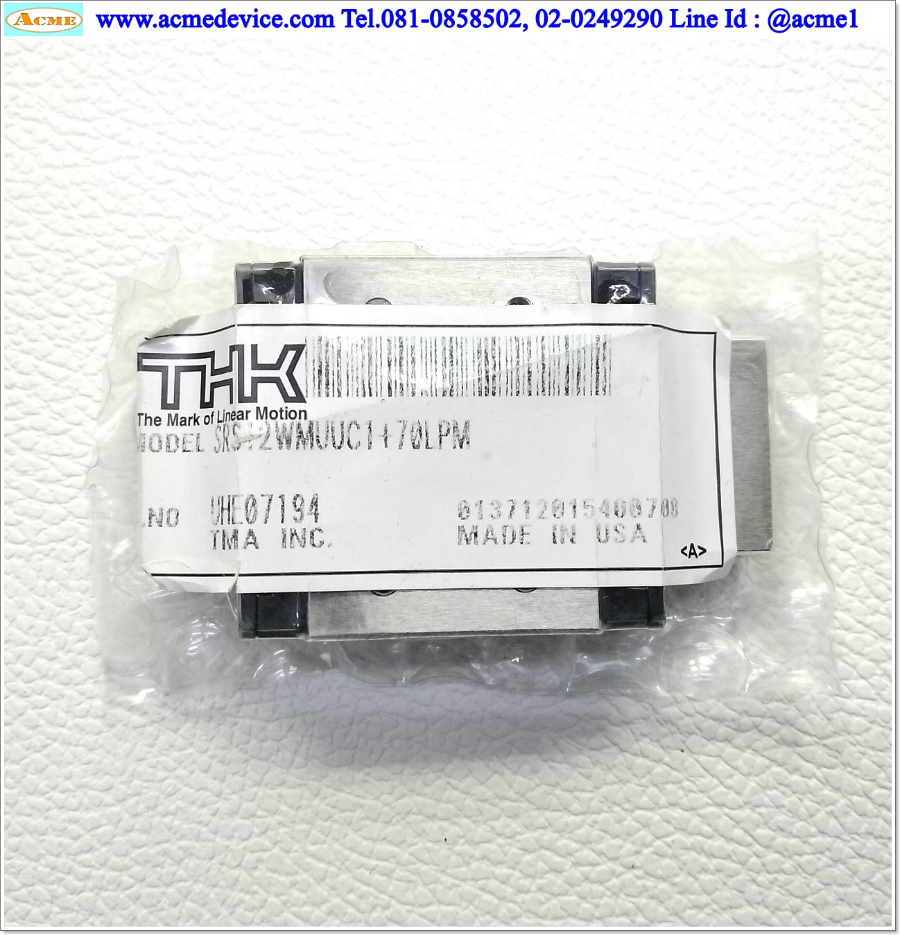 Linear Block and Rail THK รุ่น SRS12WMUUC1+70LPM, รางสไลด์ขนาด 12 mm. x 70 mm.