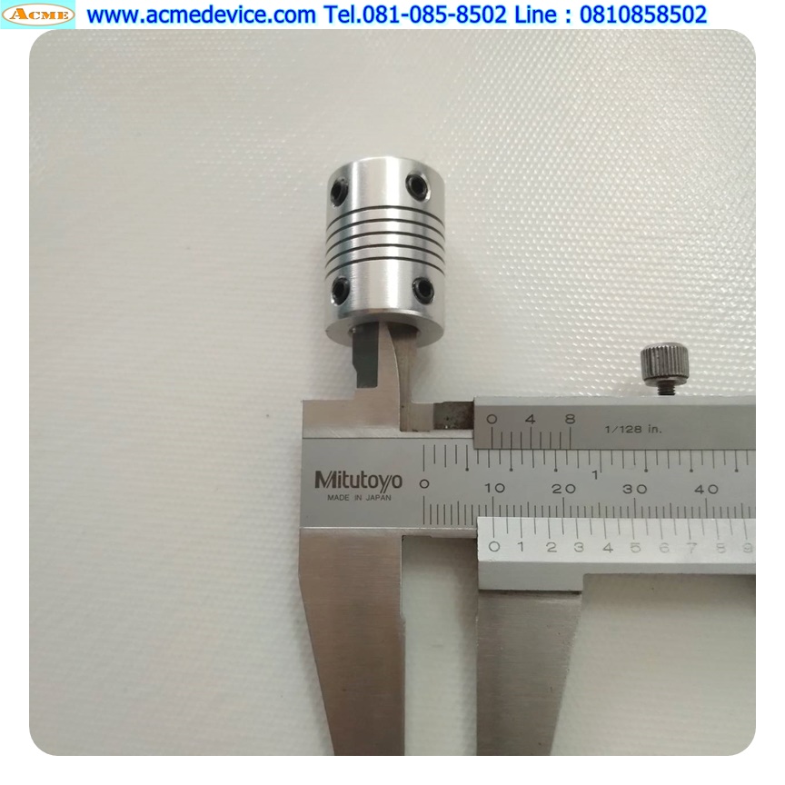 Coupling Aluminum ขนาด ID 10/10mm, OD 19mm, L 25mm