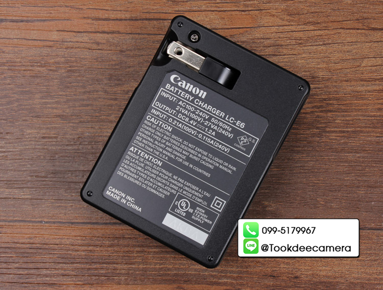 แท่นชาร์จแบตเตอรี่ ยี่ห้อ canon รุ่น LC-E6 For LP-E6 ของแท้ (PreOrder รอสินค้า 10-14วัน)