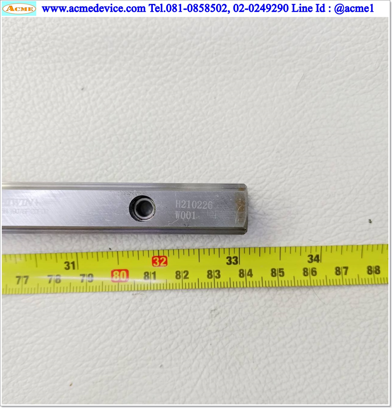 Linear Block and Rail Hiwin รุ่น HGL15, รางสไลด์ขนาด 15 x 840 mm.