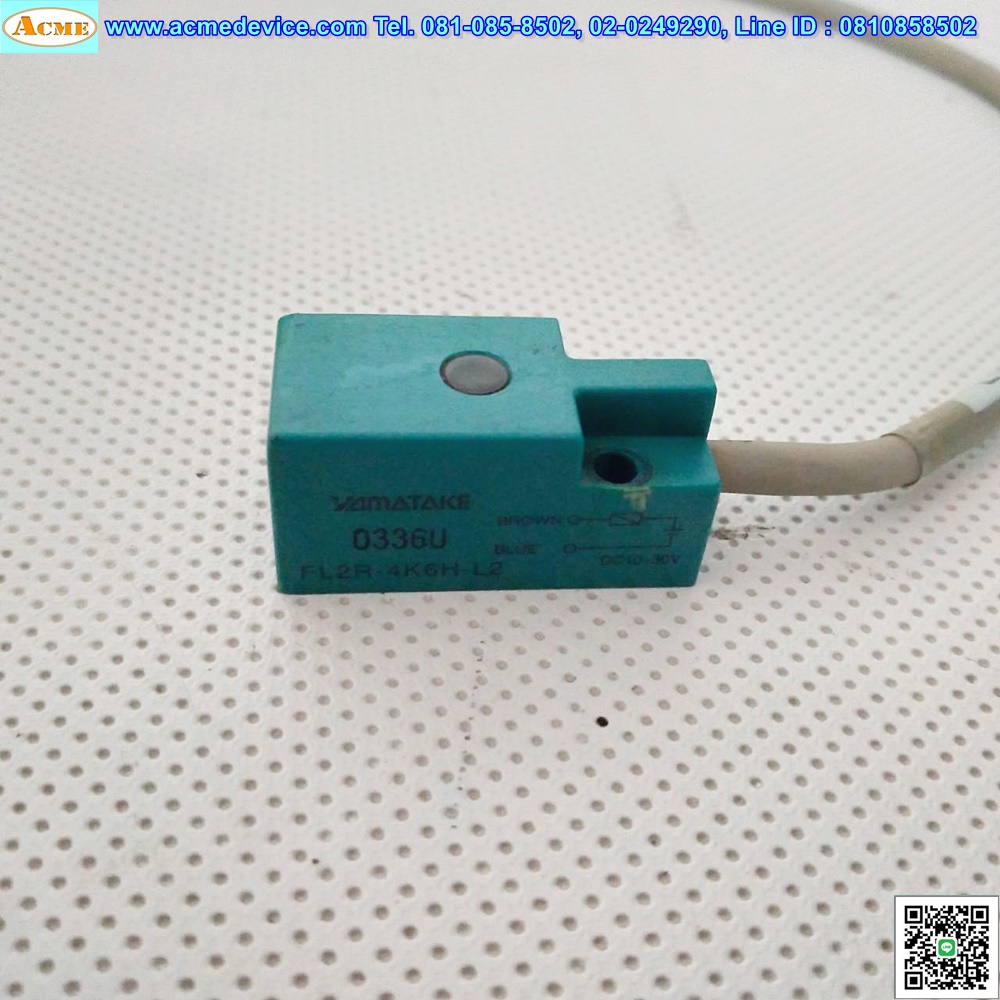 Proximity Yamatake รุ่น FL2R-4K6H-L2, ระยะ 4mm, 2wire, NC, Inductive