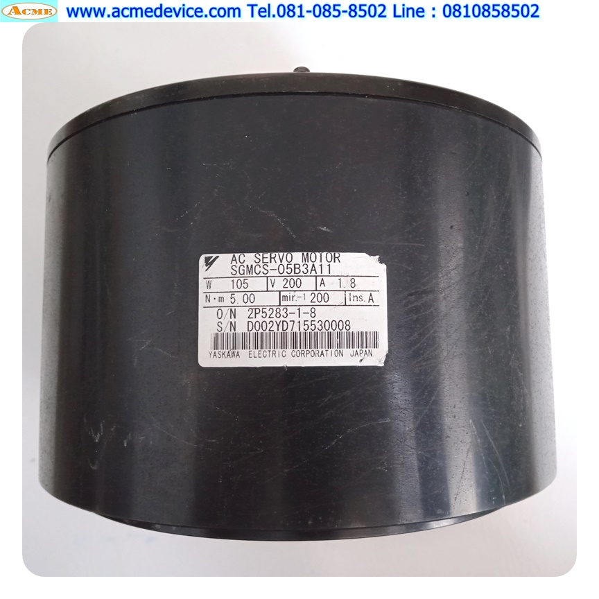 Direct Drive Servo Motor Yaskawa รุ่น SGMCS-05B3A11, 105W