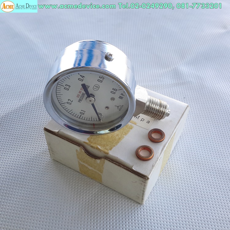 Pressure Gauge Nisshin รุ่น 0.1 to 0.6Mpa (Use No oil)
