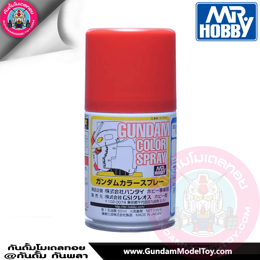 สีสเปรย์กันดั้ม SG04 MS Red (Semi-Gloss) 100ml. เครื่องมือ อุปกรณ์ต่อโมเดล กันดั้ม กันพลา