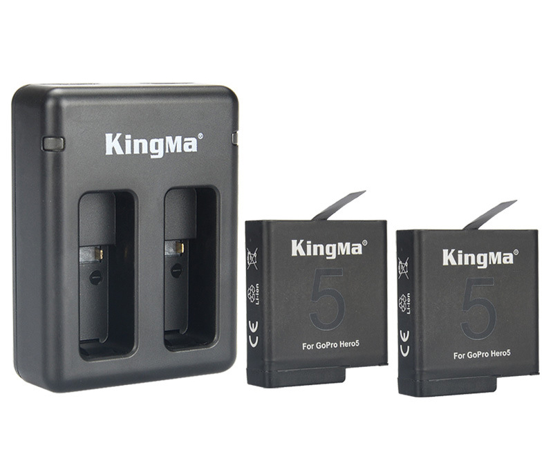 แบตเตอรี่และแท่นชาร์จยี่ห้อKingma สำหรับกล้อง GoPro5