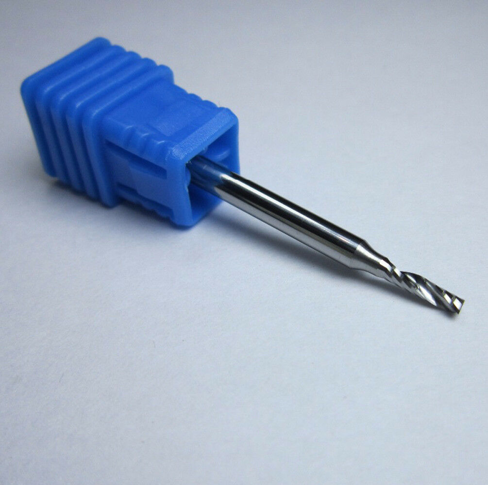 Tungsten Carbide single Flute End Mill CNC set 1.0mm 1.5mm 2.0mm 2.5mm 3.175mm