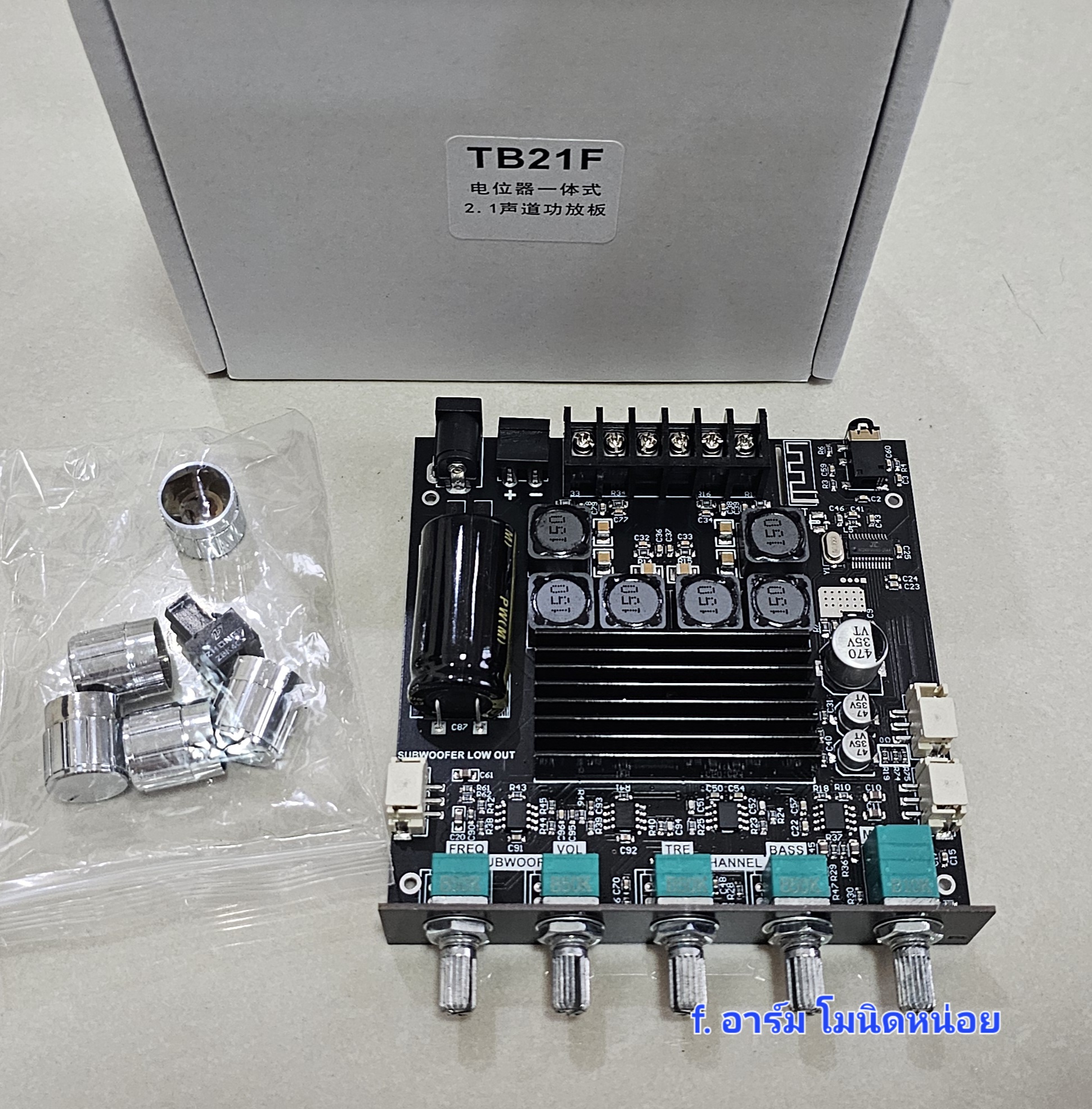 ของแท้100% ZK-TB21F บลูทูธ5.0 TPA3116D2 ชิปใหญ่ TB21F กำลังขับส 2x50W+100W
