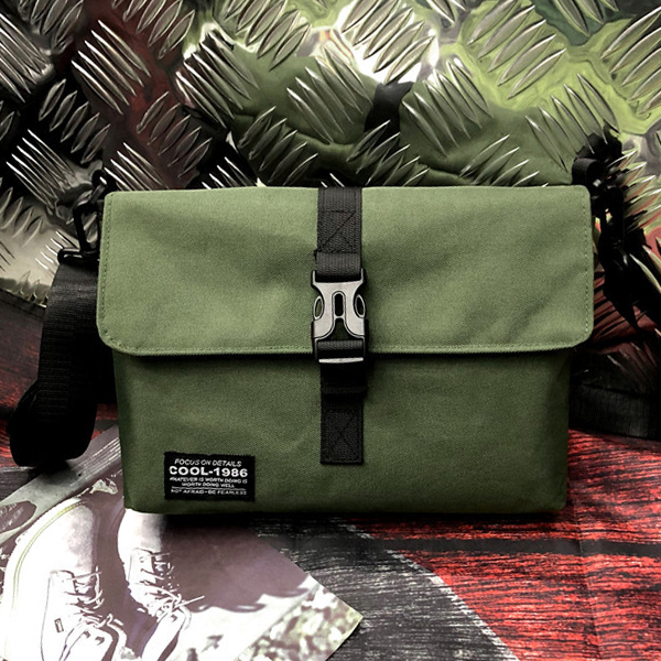 กระเป๋าแมสเซนเจอร์ กระเป๋าสะพายข้าง 2in1 cool camouflage | COL003 military green