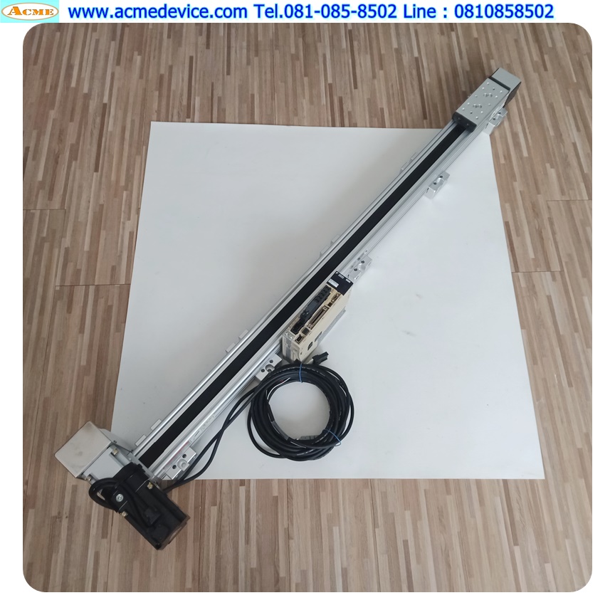 Servo Drive Yaskawa รุ่น SGDV-1R6A01B002000 + SGMJV-02ADL21, 200W & PGX62-H-5ชุดแกนสำเร็จรูป TPC, ขนาด 60 mm. x 1230 mm. x 185 mm., Stroke 963 mm
