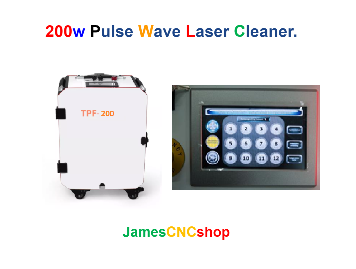 เลเซอรกำจัดสนิม 200w Pulse Wave Laser Cleaner เครื่อกำจัดสนิมด้วยเลเซอร์แบบ Pulse wave