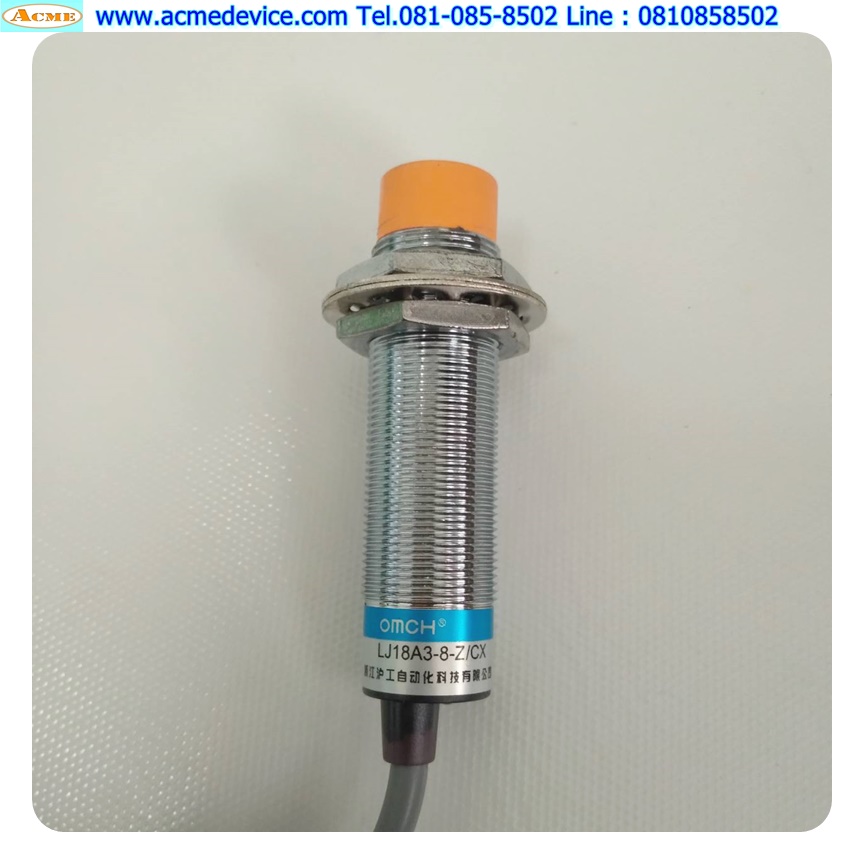 Proximity รุ่น LJ18A3-8-Z/CX, M18, ระยะ 8mm, 4Wire, NPN, NO+NC, Unshielded, Inductive