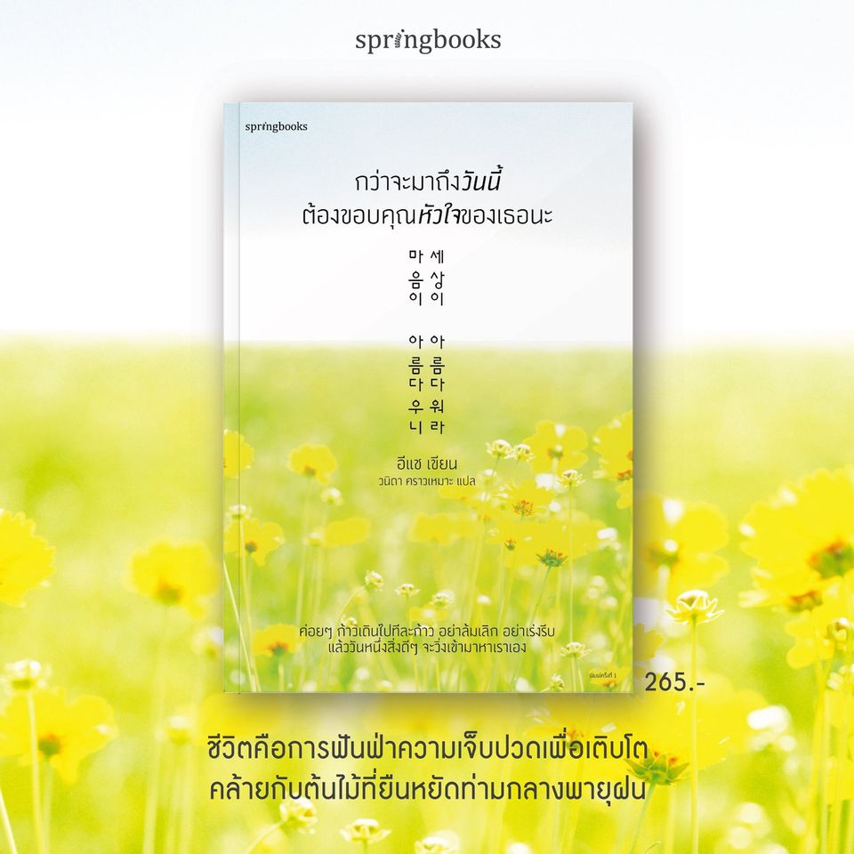 หนังสือเรื่อง กว่าจะมาถึงวันนี้ต้องขอบคุณหัวใจของเธอนะ : อีแช (Lee Chae) : สำนักพิมพ์ Springbooks