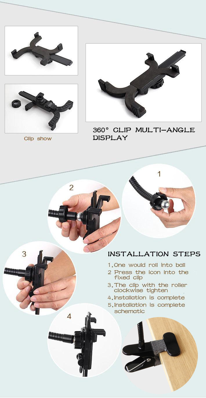 ที่หนีบ/จับ iPad หรือ Tablet (Universal Tablet Holder) (สีดำ)