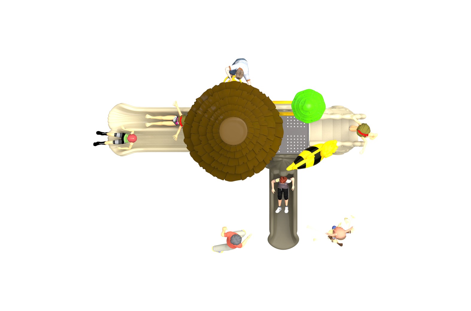 เครื่องเล่นสนามมีประโยชน์และมีความสนุกมาก ชุด กระท่อมผึ้งน้อย