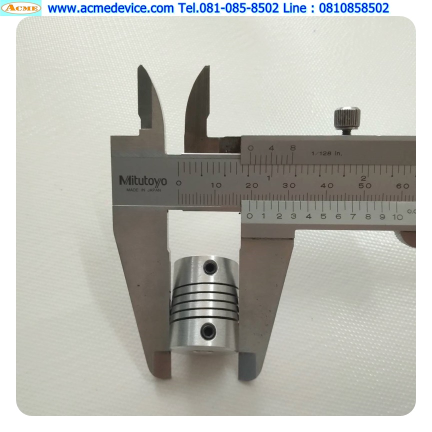 Coupling Aluminum ขนาด ID 6/10mm, OD 19mm, L 25mm