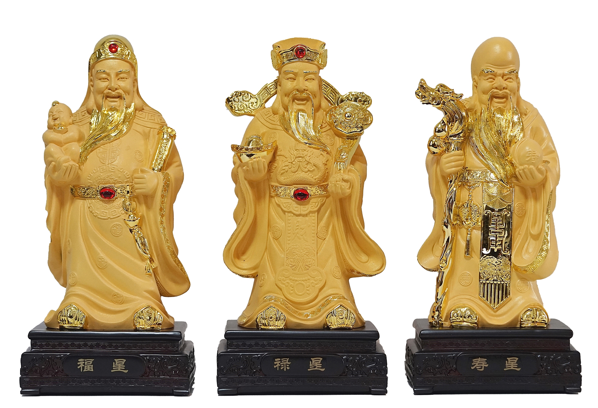 Seasunfengshui ฮกลกซิ่ว ทองทราย สูง 32 เซ็นติเมตร