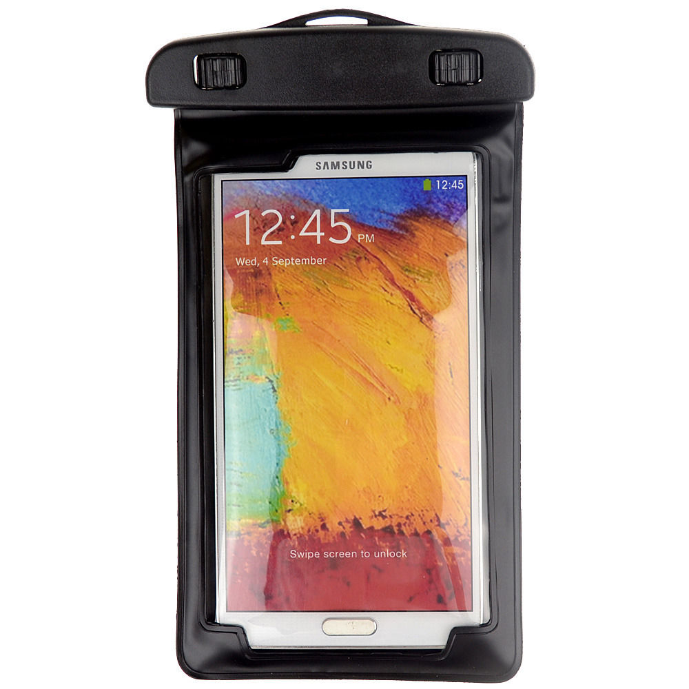 ซองมือถือกันน้ำ 100% พร้อมสายรัด ไอโฟน/ซัมซุง (สีดำ)