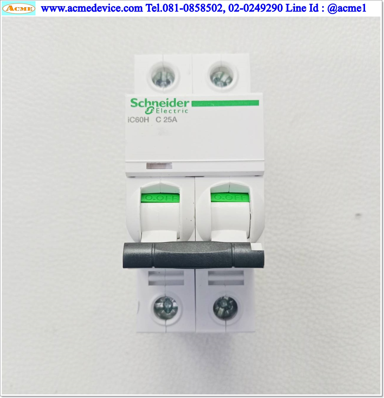 Breaker 2P Schneider รุ่น iC60H C 25A, 25A