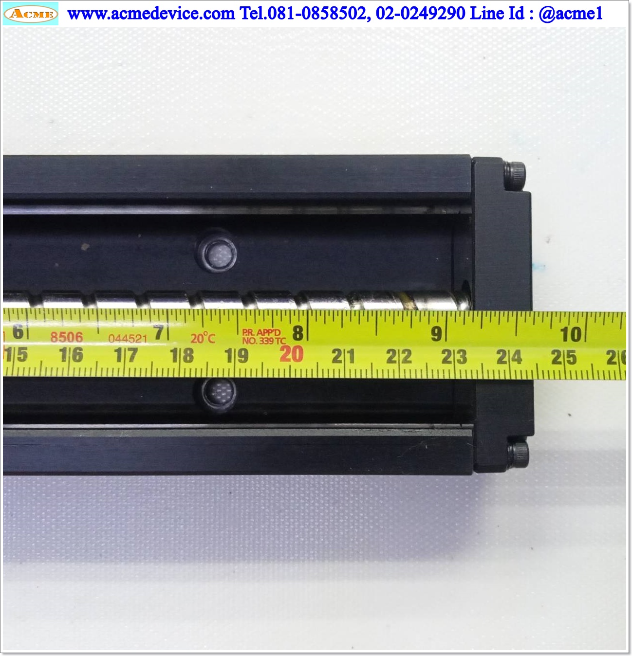 แกนสําเร็จรูป Ball Screw THK รุ่น KR33A, ขนาด 60 mm x 380 mm, แกนโต 10 mm, Stroke 230 mm, Pit 10 mm