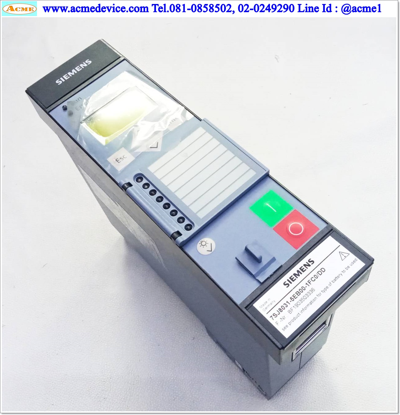 Overcurrent Protection Relay Siemens รุ่น 7SJ8031-5EB00-1FC0/DD