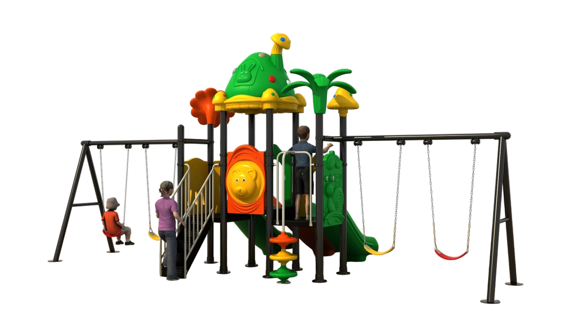 เครื่องเล่นสนามมีประโยชน์ ชุด เห็ดสไลเดอร์พร้อมชิงช้า 4 ที่นั่ง