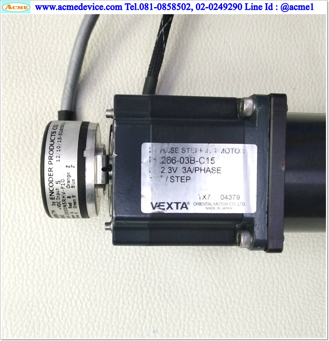 Vacuum Valve MDC รุ่น BLM-275-8-03 + Motor PK266-03B-C15, 2Phase, 3A + Encoder 15H-01SA-2000N5RHV-F10